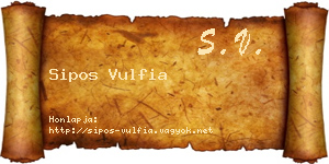 Sipos Vulfia névjegykártya